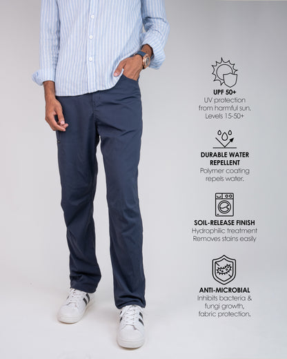 Nomadica Men’s All-Terrain Light weight Travel Pant – UPF 50+ Sun Protection, Water Repellent, Anti-Microbial, Soil-Release Finish