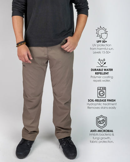 Nomadica Men’s All-Terrain Light weight Travel Pant – UPF 50+ Sun Protection, Water Repellent, Anti-Microbial, Soil-Release Finish