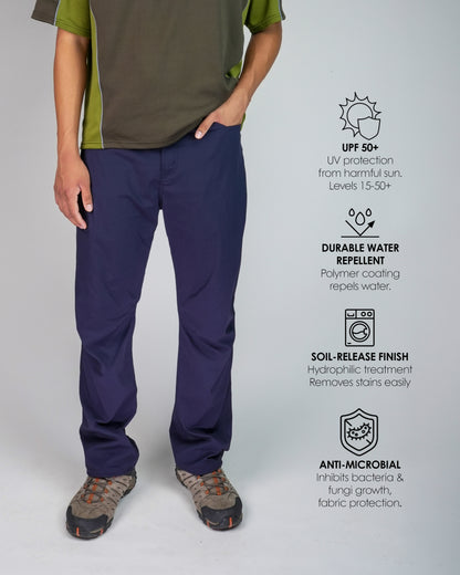 Nomadica Men’s All-Terrain Light weight Travel Pant – UPF 50+ Sun Protection, Water Repellent, Anti-Microbial, Soil-Release Finish