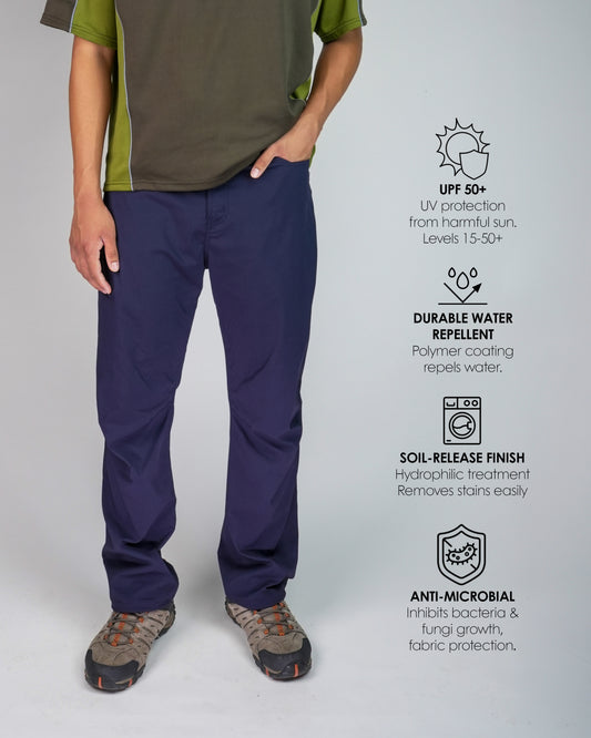 Nomadica Men’s All-Terrain Light weight Travel Pant – UPF 50+ Sun Protection, Water Repellent, Anti-Microbial, Soil-Release Finish
